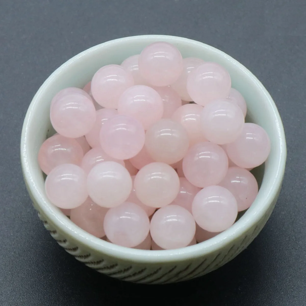 

16PCS 8MM Rose Quartz Stress Relief Spheres & Balls Polished Meditation Balancing Home Decoration Crystal Beads