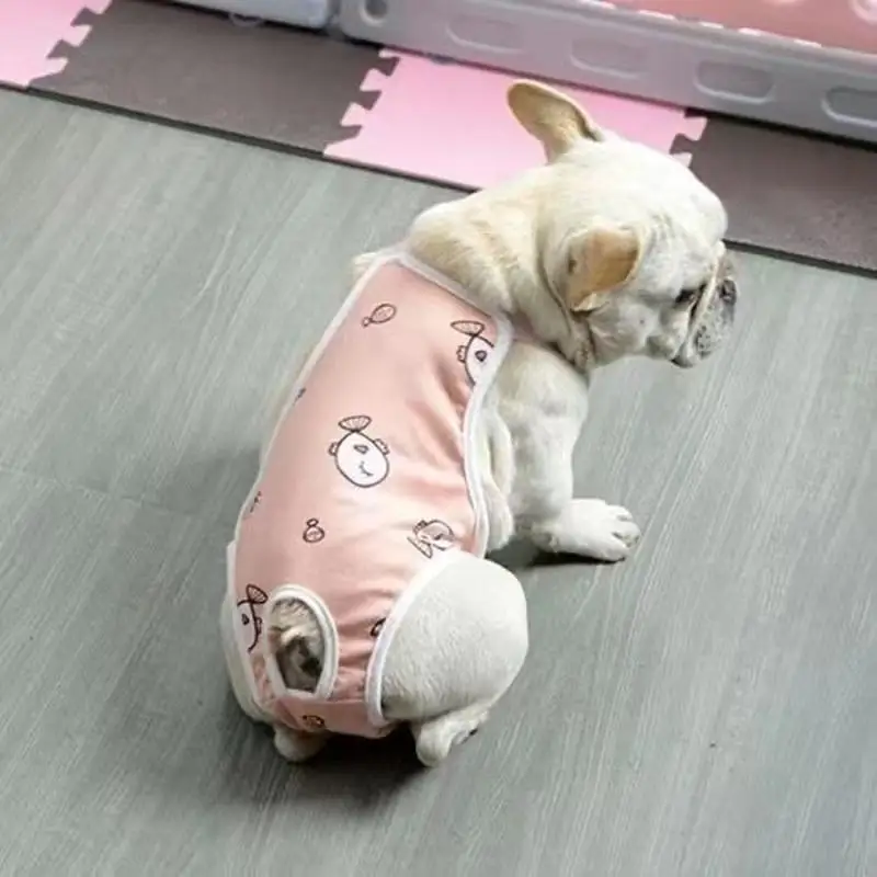 패션 편안한 조절 가능한 개 기저귀 하네스 통기성 월경 바지