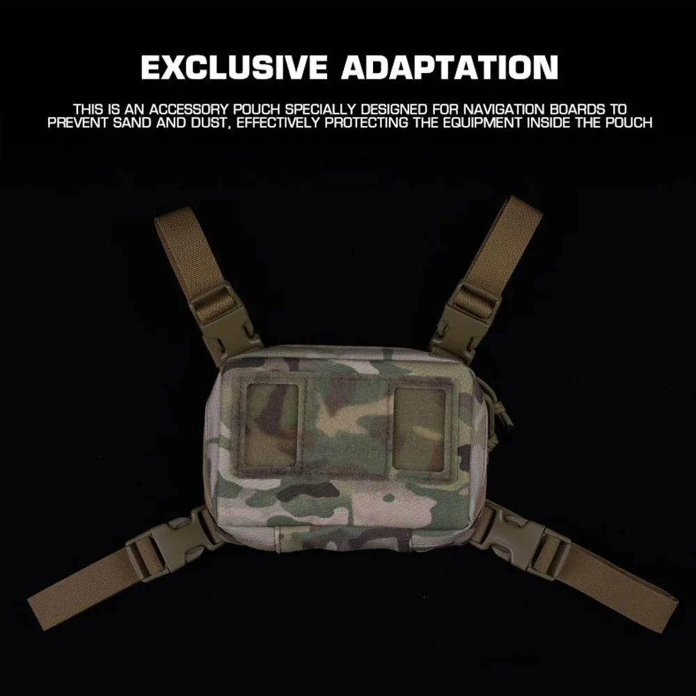 Molle Pouch Phone Folding Navigation Board Organizer Double Zipper Outdoor Hunting Airsoft Dustproof Mobile Phone Protective Bag 5