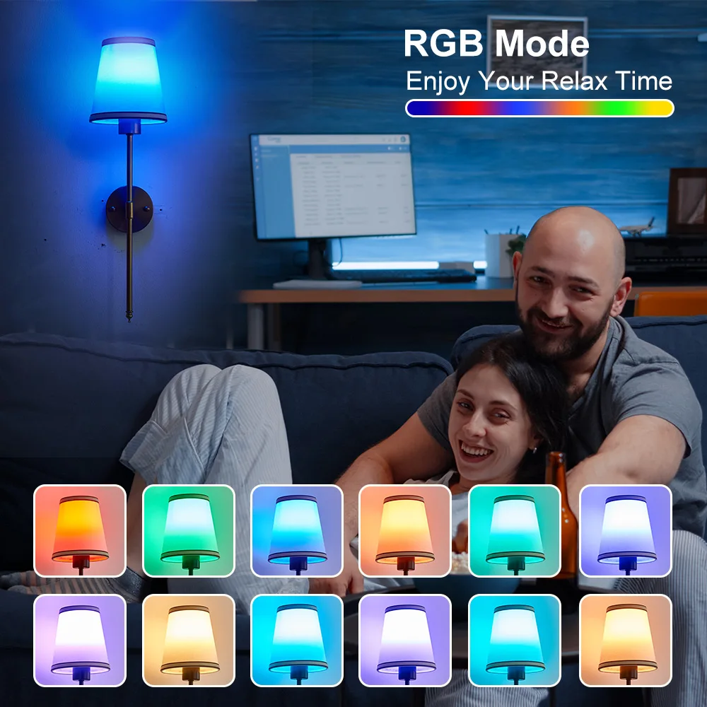 مجموعة شمعدان حائط تعمل بالبطارية مكونة من وحدتين،...