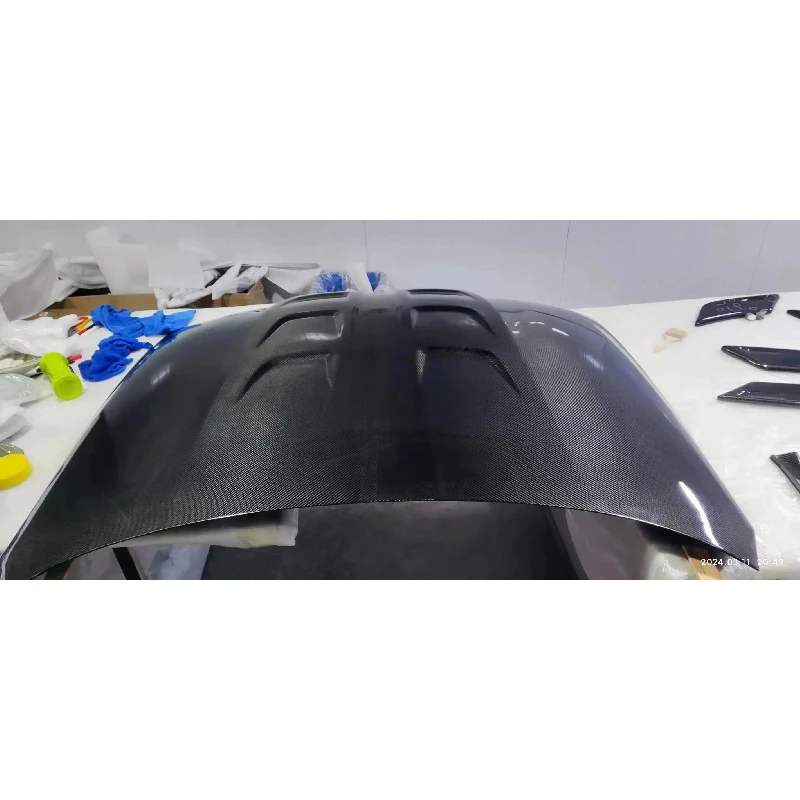 드라이 카본 파이버 차체 키트 엔진 후드 프론트 커버 후드 (G80 M3 M4 G82 G83 용)