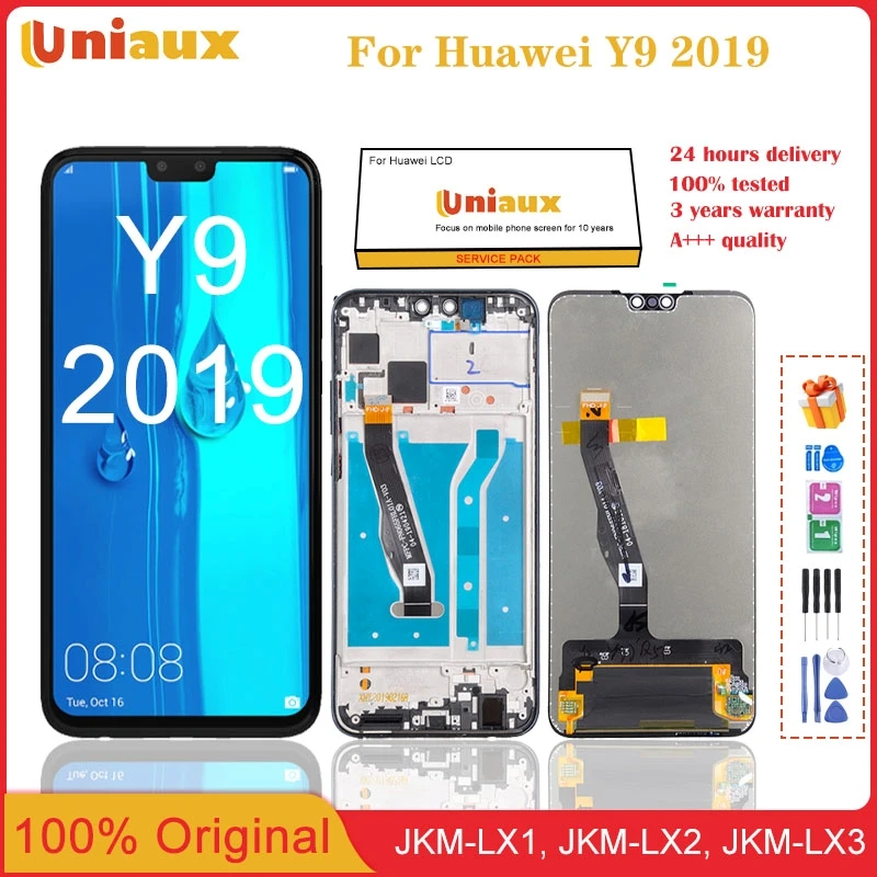 

Оригинальный сенсорный ЖК-дисплей 6,3 дюйма для Huawei Y9 2019 дюймов, дигитайзер сенсорного экрана в сборе с рамкой для HUAWEI Enjoy 9P Lcd