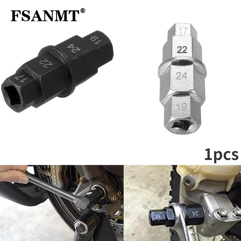 

1Pc Motorcycle Front Wheel Axle Hex Spindle Driver Removal Tool 17 19 22 24mm Motorcycle Axle Tool for Honda Kawasaki BMW YAMAHA