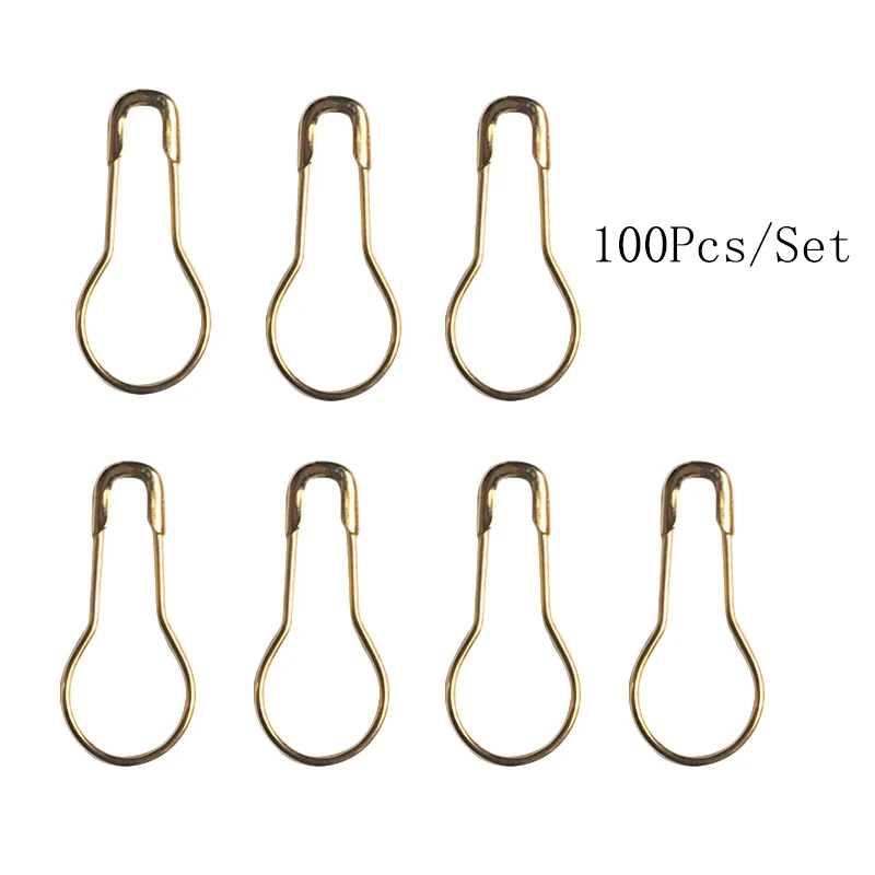 Metal Pins 100Pcs Safety Pin Gourd Shape Mix Color Metal Pins Crafts Knitting Cross Stitch Holder DIY Sewing Accessories Marker Tag Clips