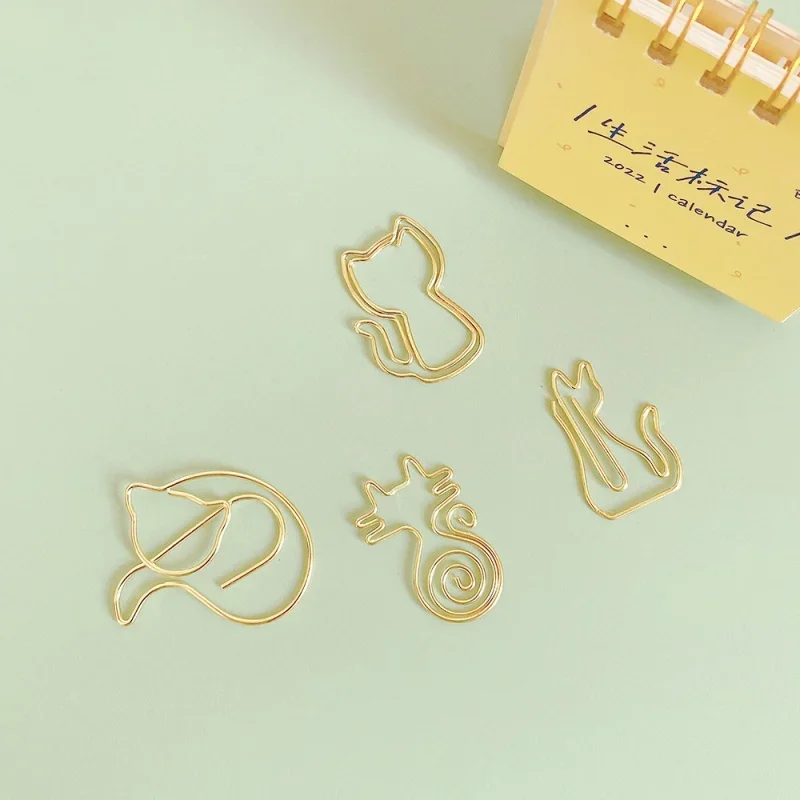 

New Style Creative Personalized Cartoon Cat Clip Cute Kitten Paper Clip Office Storage Bookmark
