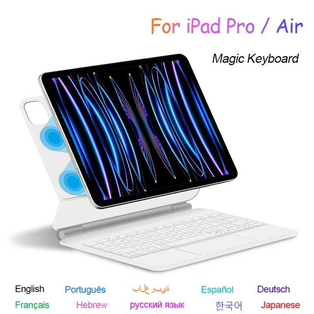 IPad Pro用バックライト付きマジックキーボード,ワイヤレス,磁気 