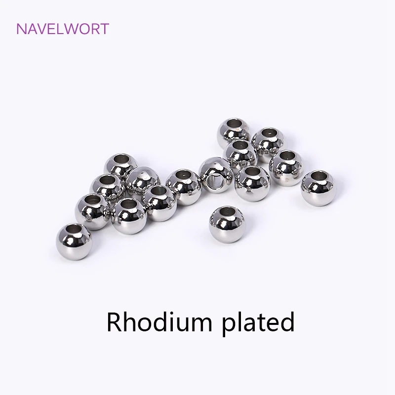 2/2,5/3/4/5/6 mm Messing runde Distanzperlen, 18 Karat vergoldete lose Perlen für Armbandherstellung, Zubehör für Schmuck – Detail 22
