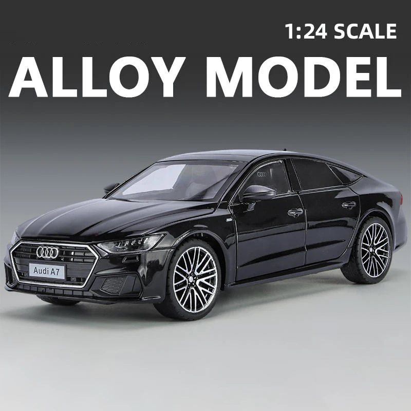 1:24 Audi A7 Alloy Toy Car Model Wheel Steering Sound and