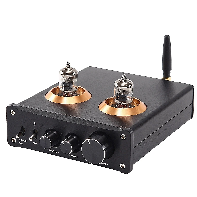 

KGUSS D80 6J1 tube digital power amplifier TPA3221 2.1 PCM5102 ( QCC3034 Bluetooth 5.0 )