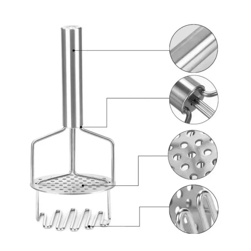 Custom Potato Ricer Masher Ergonomic Heavy-Duty for Smooth Potatoes Veggies/Fruits Ideal for Home Restaurant Kitchen Gadgets