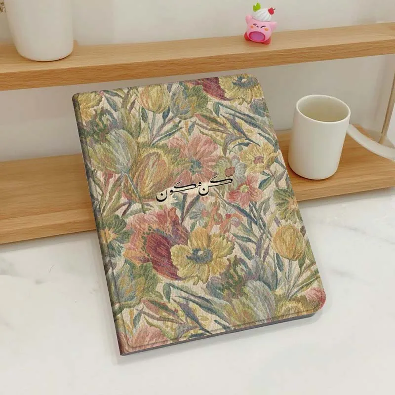 Vibrant Floral Pattern Cloth Tablet Case