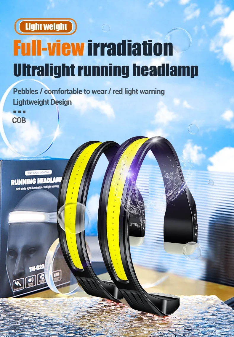 Description Picture 2 of itemCOB Super Bright Flood LED Mini Headlight Type-C Charging Outdoor Work Night Fishing Night Running Hanging Neck Light