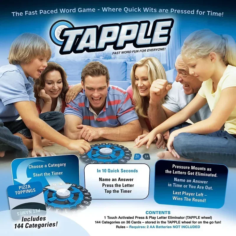 children's educational table toys English Spanish TAPPLE crazy alphabet game parent-child interactive turntable toy family game 3