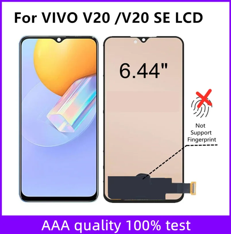 

6.44" TFT For VIVO V20 SE V2022 V2023 LCD Display Touch Screen Digitizer Assembly Replacement For Vivo V20Se LCD Display