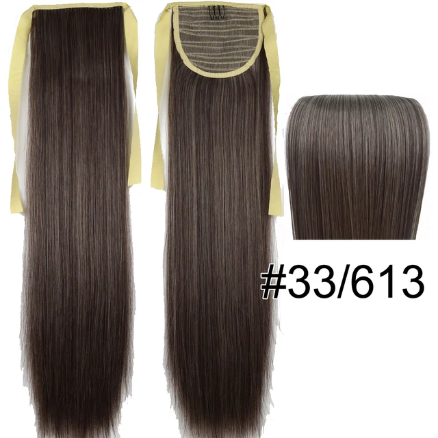 TOPREETY Synthetic Hair Fiber Heat Resistant Straight Ribbon Ponytail Hair Extension1006 33-613