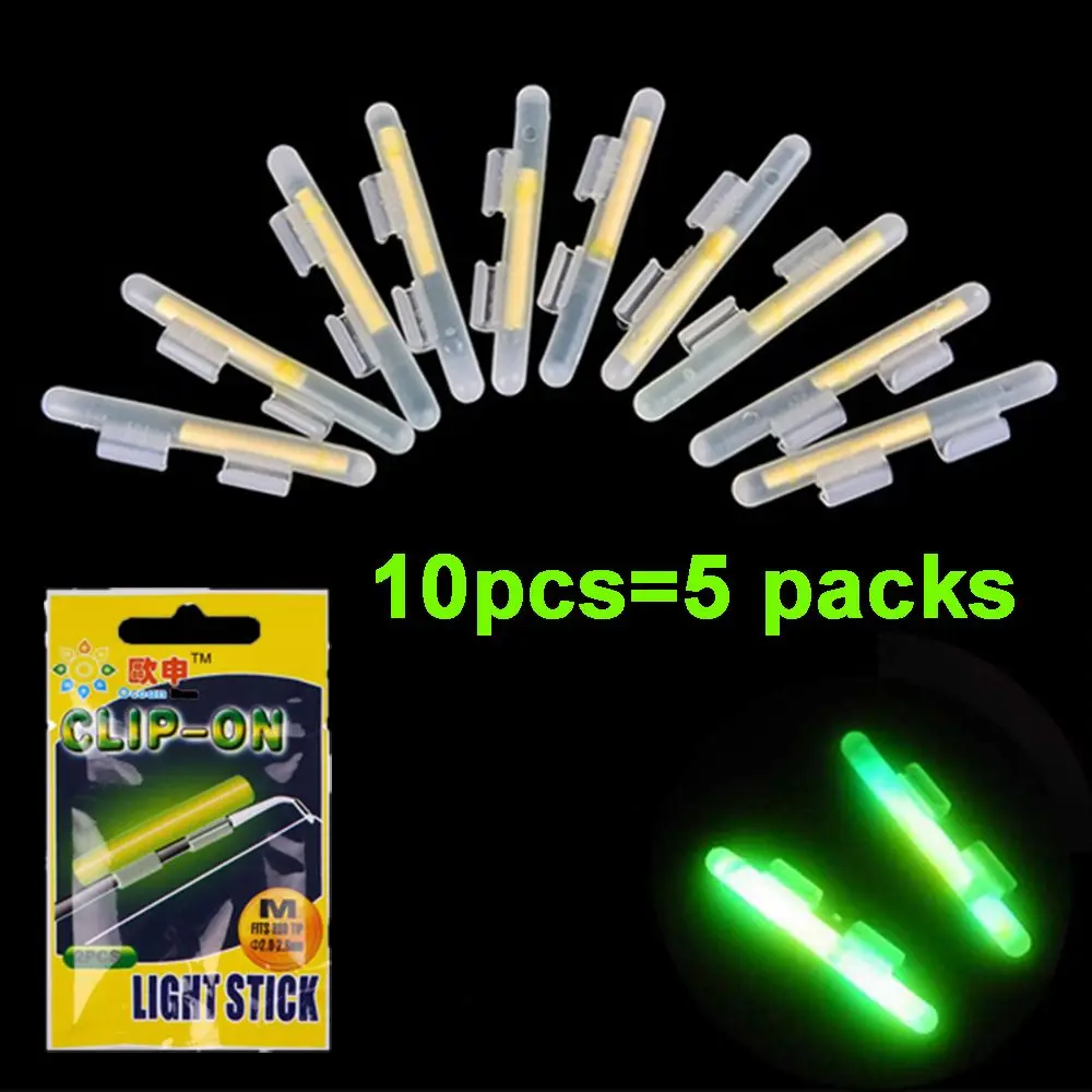 

Fluorescent Light Sticks Fishing Float Rod Lights With Pole Clip 5 Packs Fireflies Dark Glow Stick Useful Fishing Lightstick