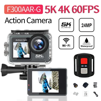5K 4K 60FPS Action Camera Anti-shake WIFI Sport DV Cam Doppio schermo Telecamera da ciclismo all'aperto 170 °   Grandangolo con telecomando