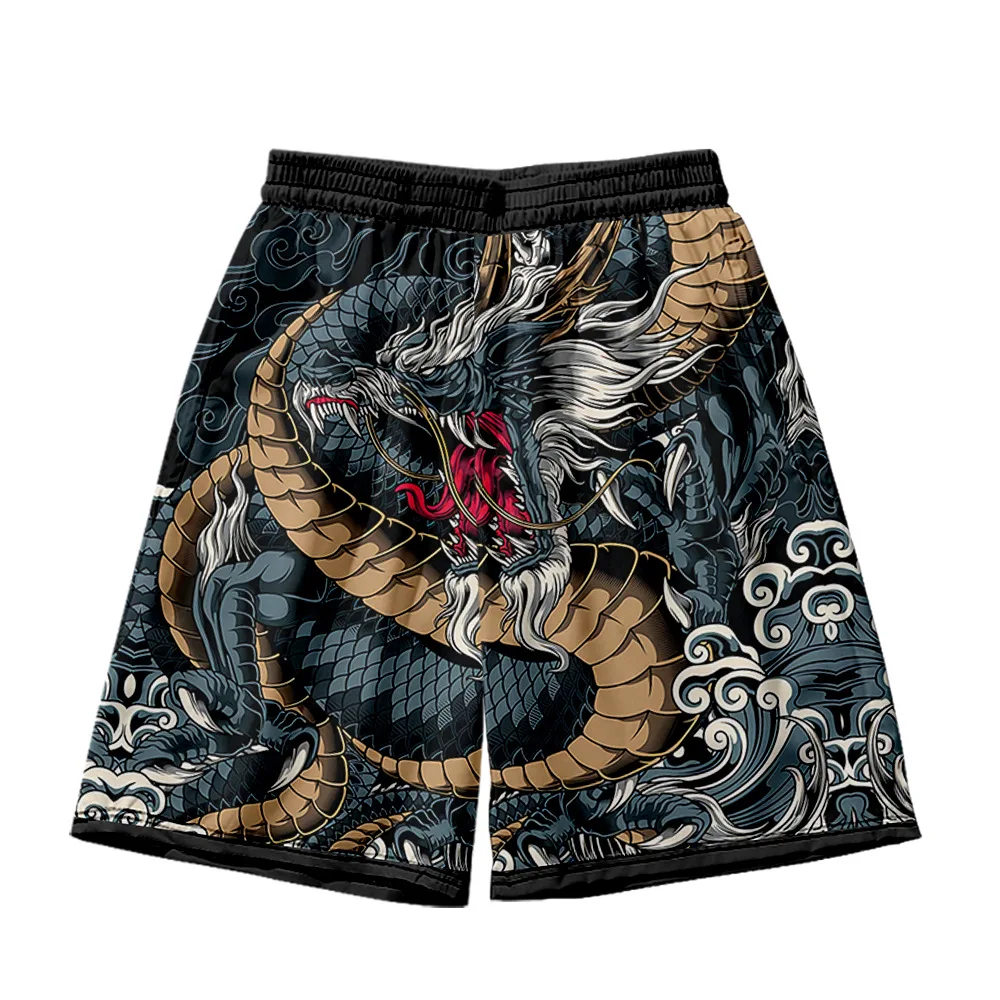 Japanese Anime Dragon Cardigan Women Men Cosplay Yukata Harajuku Print Kimono Shorts Summer Haori