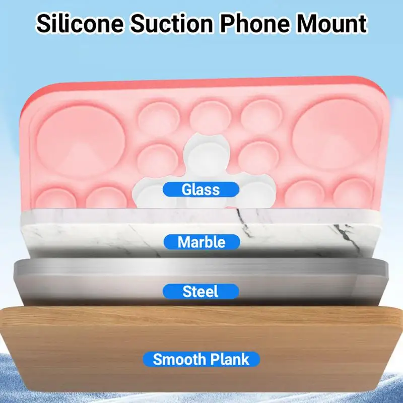 Phone Silicone Suction Cup Suction Phone Mount Multifunctional Non-Slip Strong Adsorption Cellphone Stand Sticky For Home Car