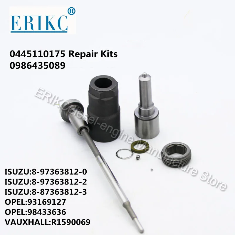 

ERIKC 0445110175 Overhaul Kits Nozzle DLLA148P1334 （0433171828 ）Valve F00VC01313 for 0986435089 VAUXHALL:R1590069