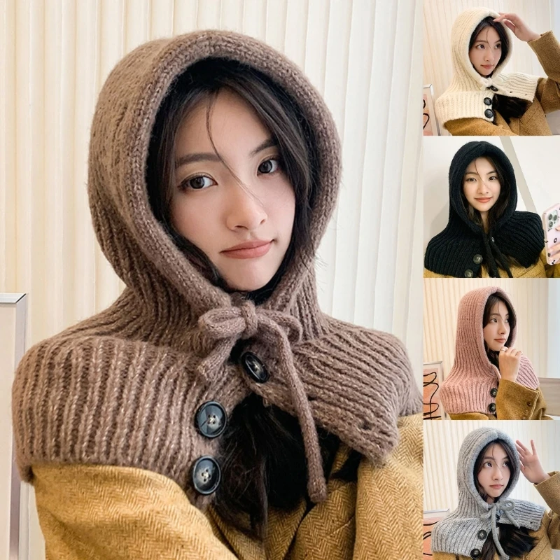 

Thicken Neck Protect Balaclava Adjustable Size Hat for Teen Winter Wear