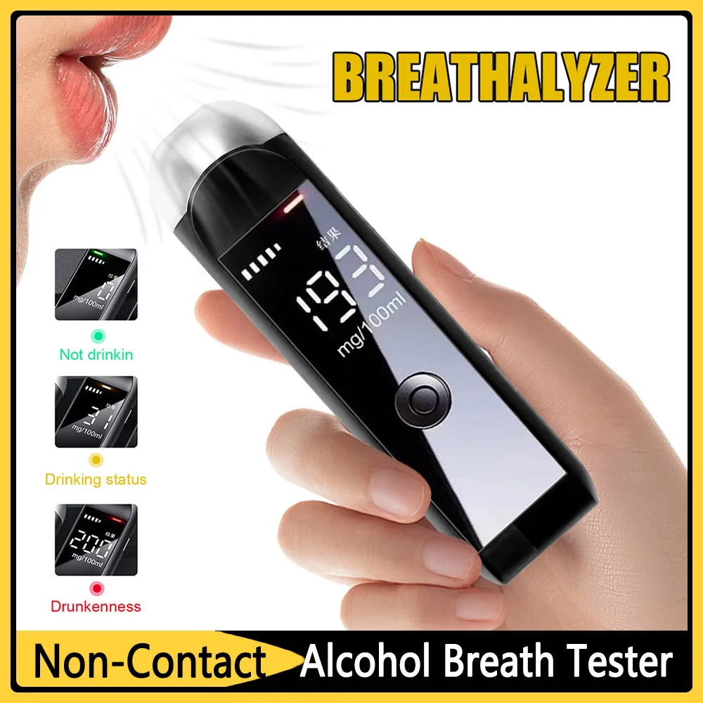 Alcoholometer Portable Alcohol Test Tools Professional Accuracy Breath Alcohol Tester Breathalyzer Detector 200mAh