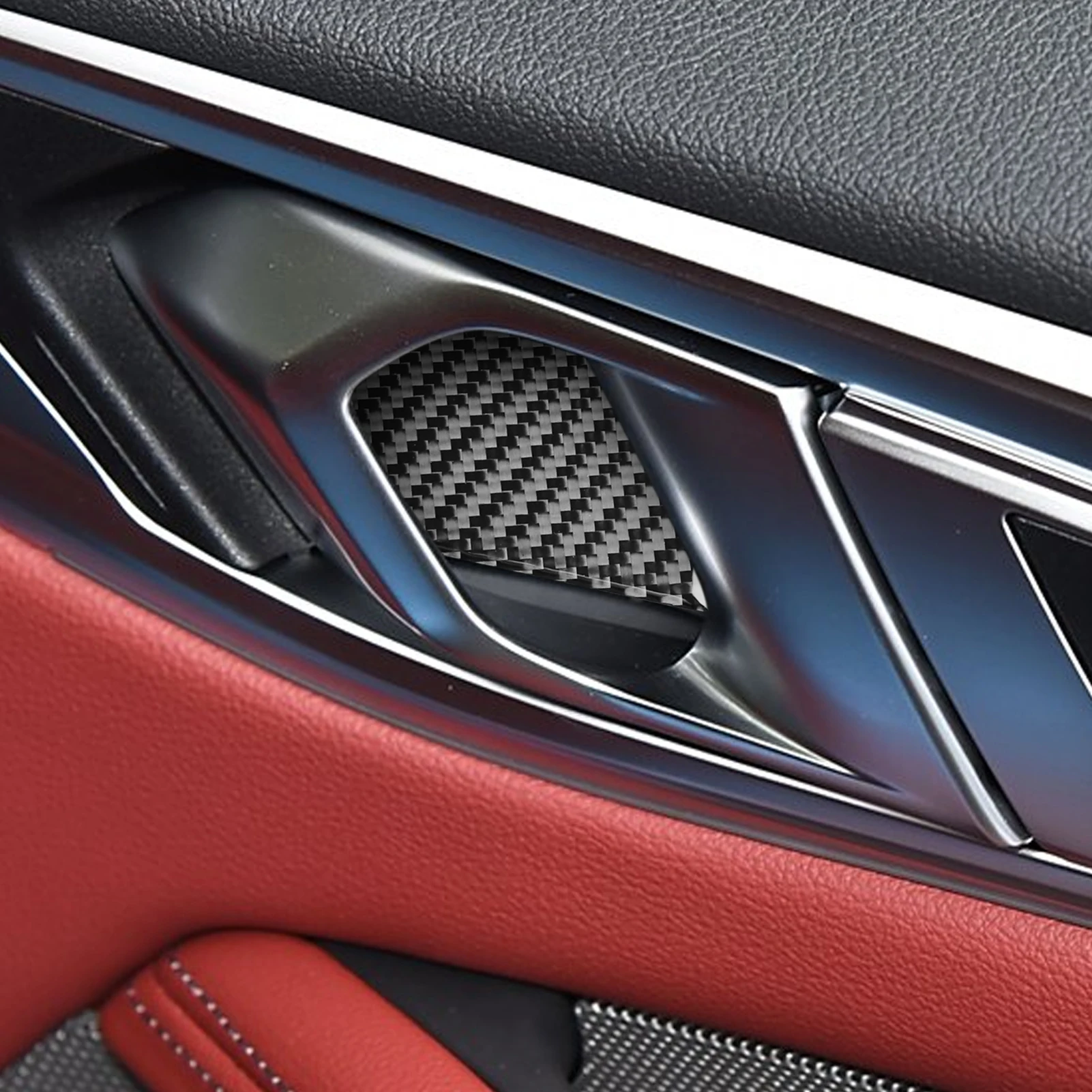 BMW 4 시리즈 G22 G23 G26 2021-2024 탄소 섬유 내부 문짝 핸들 볼, 자동차 액세서리, 인테리어 커버 소프트 스티커, 자동 트림