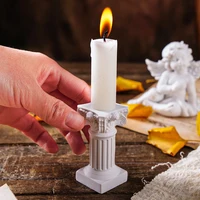 Nordic Style Roman Pillar Candlestick Mini Resin Column Statue Candle Holder Stand for Home Party Wedding Decor Shooting Props - Image 4