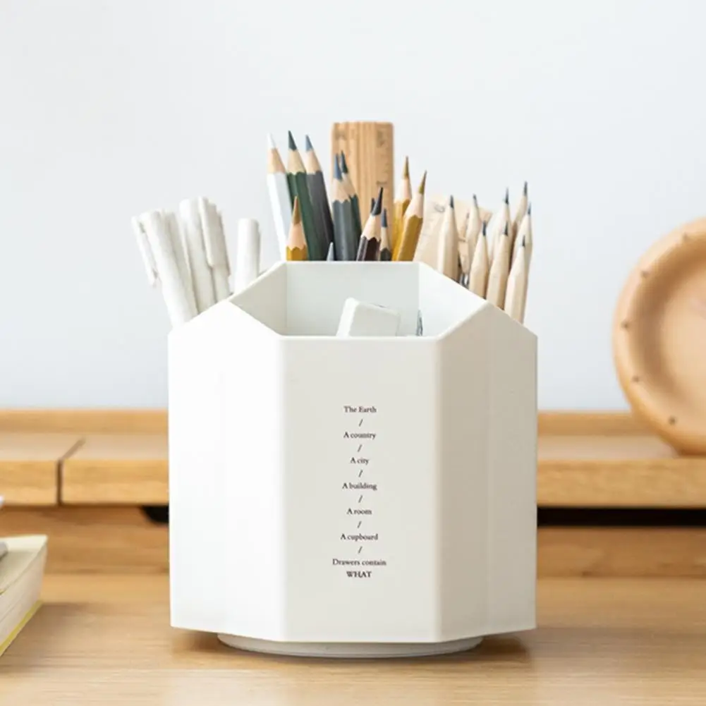 

Practical 2 Styles Rotatable 5 Grids 360 Degree Rotating Pencil Organizer Box for Office Pencil Organizer Pen Holder