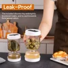 Sealed Pickles Jar Wet and Dry Separation Container with Fork Cucumber Olives Bottle with Strainer Flip Kitchen Food Storage Box 1