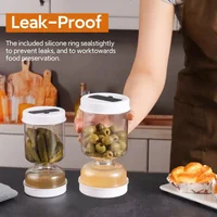 Sealed Pickles Jar Wet and Dry Separation Container with Fork Cucumber Olives Bottle with Strainer Flip Kitchen Food Storage Box 1