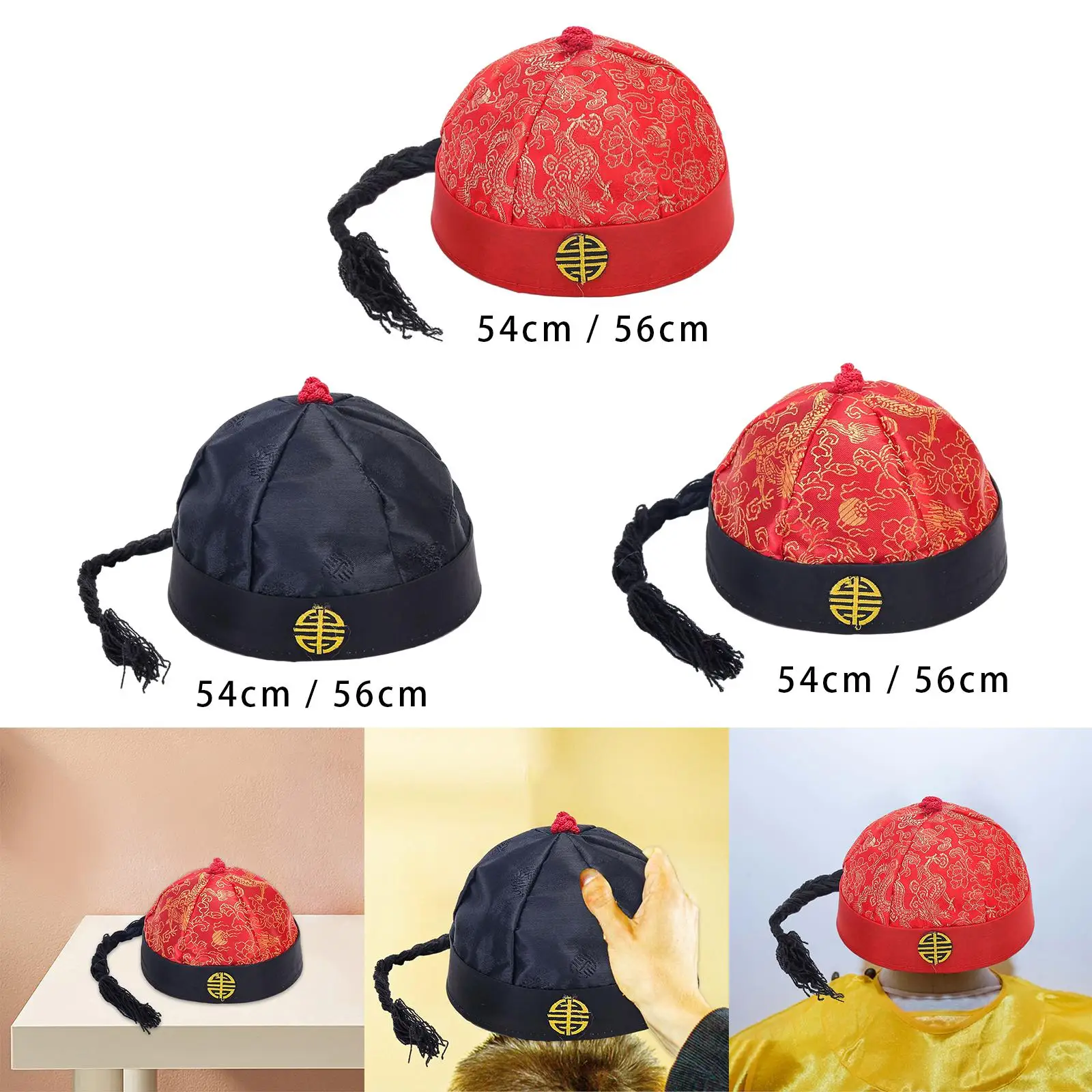 Oriental Hat Chinese Traditional Party Cosplay Emperor Hat for Photography Party Cosplay Dress up