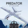 RC Airplane With LED Light Hand Throwing Fixed Wing Wingspan RC Airplane Plane 150M 66CM DIY Assembly RC Glider Aircraft Kid Gif 4