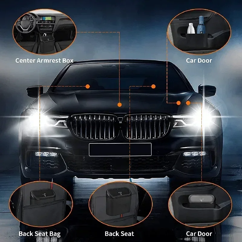 Mini Poubelle Voiture Couvercle Poubelle De Voiture GLEAVI - 2