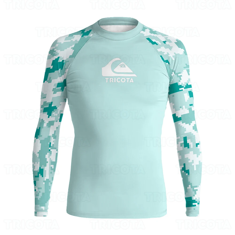 Surfing เสื้อผ้าผู้ชาย Uv ชุดว่ายน้ำผู้ชายแขนยาว Basic Skins Surfing ดำ
