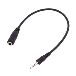 Gold - Plated Stereo Aux Extension Cable - 2.5mm Male to 3.5mm Female, 20cm (Direct)