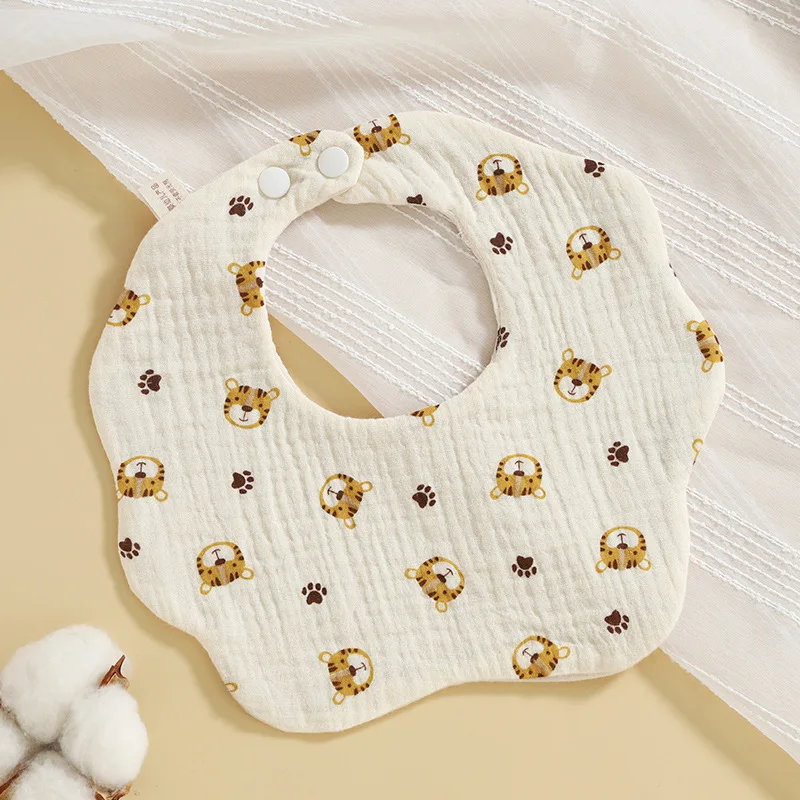Bavaglini 6 strati garza mussola bambino bambini Bandana alimentazione Burp panno morbido neonato Saliva asciugamano neonata ragazzo accessori - immagine 5