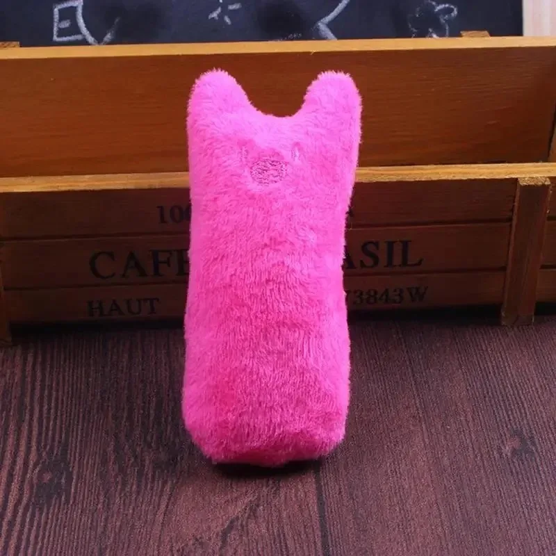 Cute Interactive Plush Cat Toy Pet Kitten Chewing Teeth Grinding Catnip Claws Thumb Bite Cat Mint Game Playing Pillow Scratcher