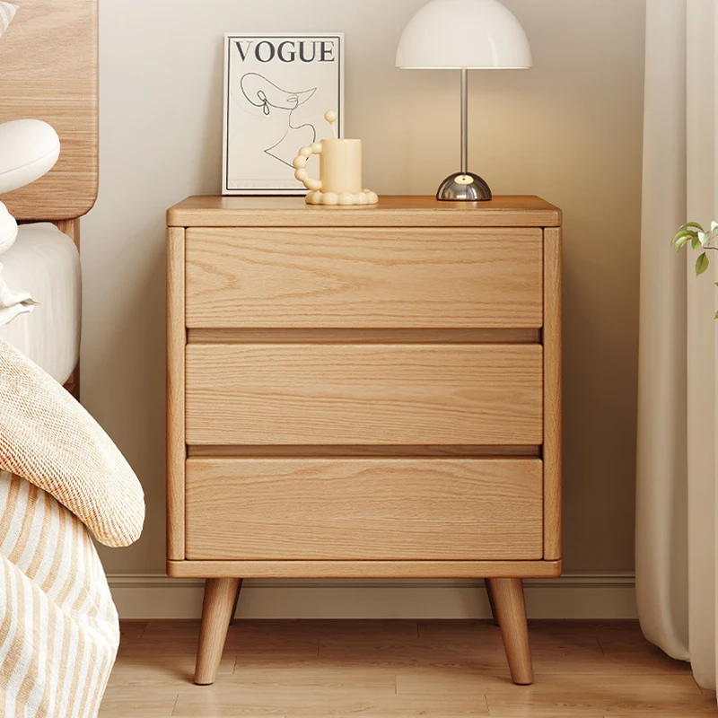 

Solid Wood Design Nightstands Modern Simple Italian Bedroom Storage Bedside Tables Luxury Drawers Nachttisch Home Furnitures