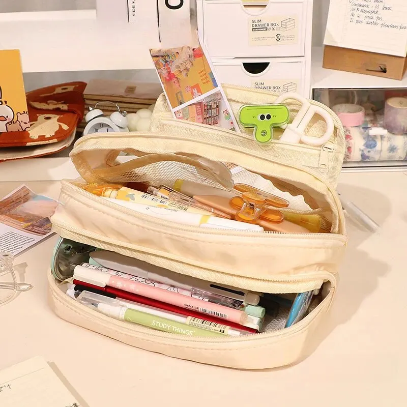 Stationery Pencil Case 1pc Large Capacity Portable Gifts