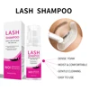 Eyelash Extension Cleanser 2.03oz Daily Foaming Eyelash Extension Shampoo, Eyelash Makeup Brush Tool, Eyelash Extension Shampoo 3