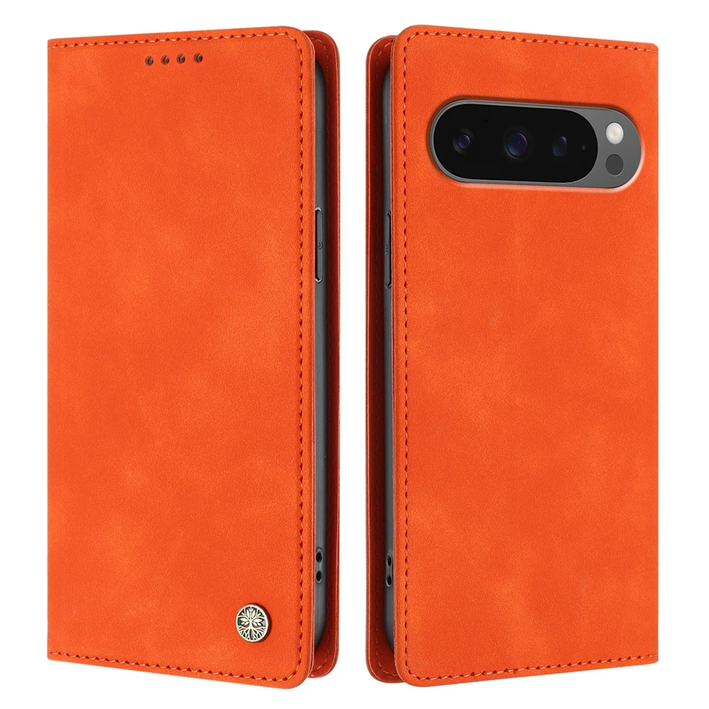 Premium RFID Blocking Magnetic Leather Wallet Card Case with 3D Logo Badge