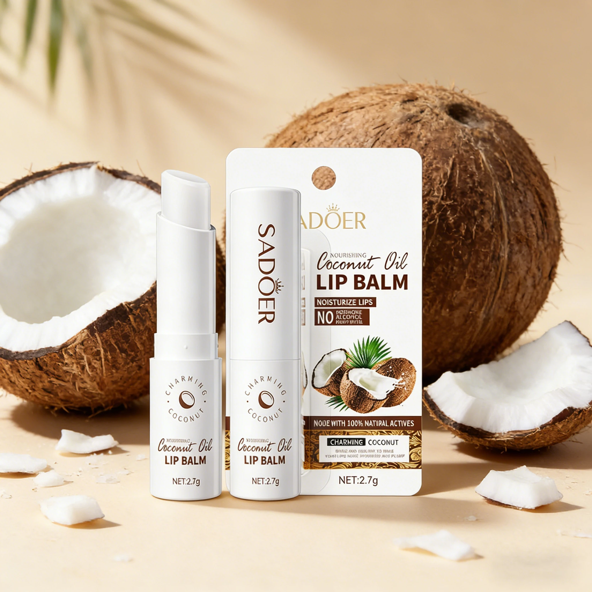Balsamo per labbra al cocco - Nutrimento e idratazione duraturi per uomini e donne - Balsamo per labbra per la cura quotidiana - immagine 6