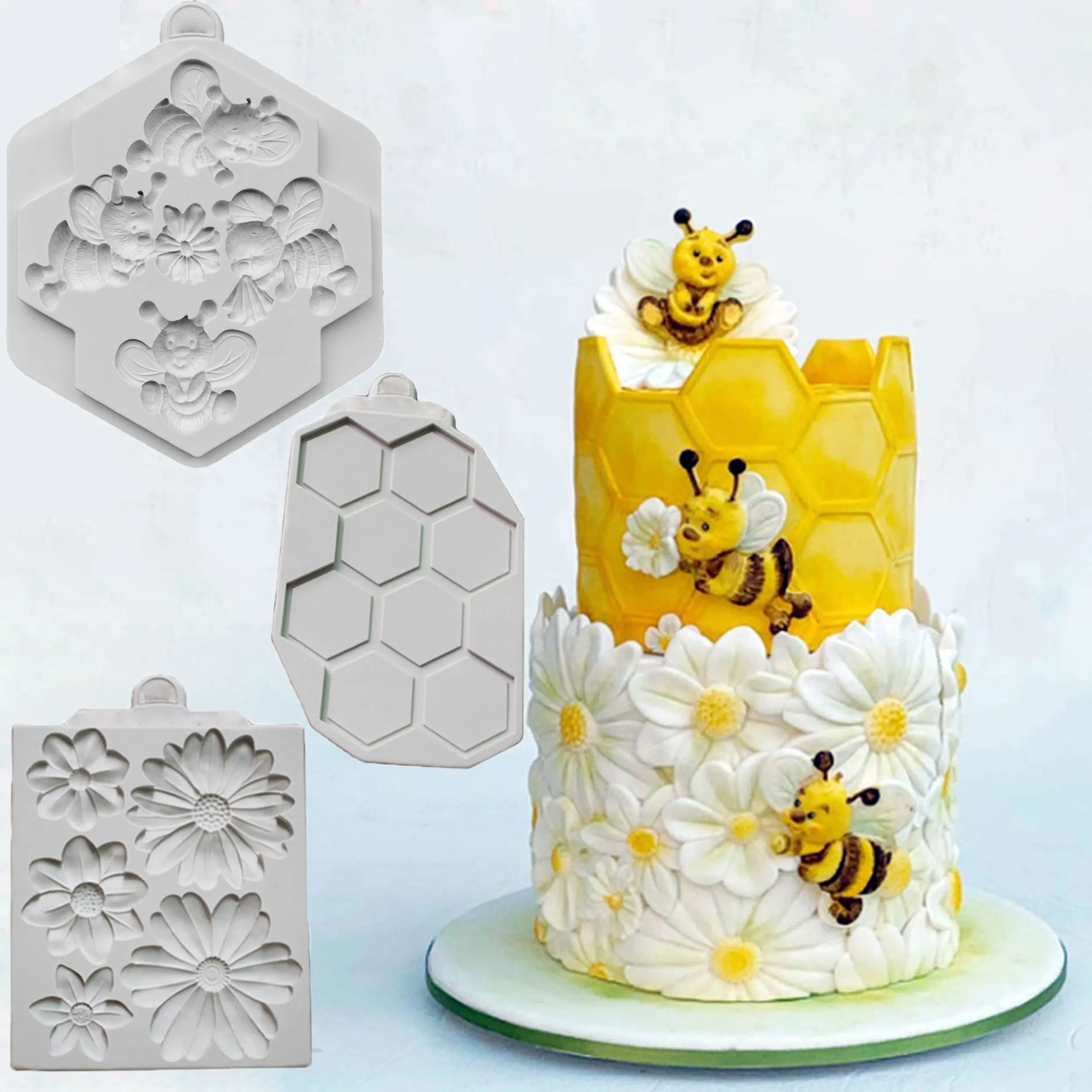 Little Bee Silicone Mold Fondant DIY Cake Decor Tool Chocolate Sugar Craft Tool 