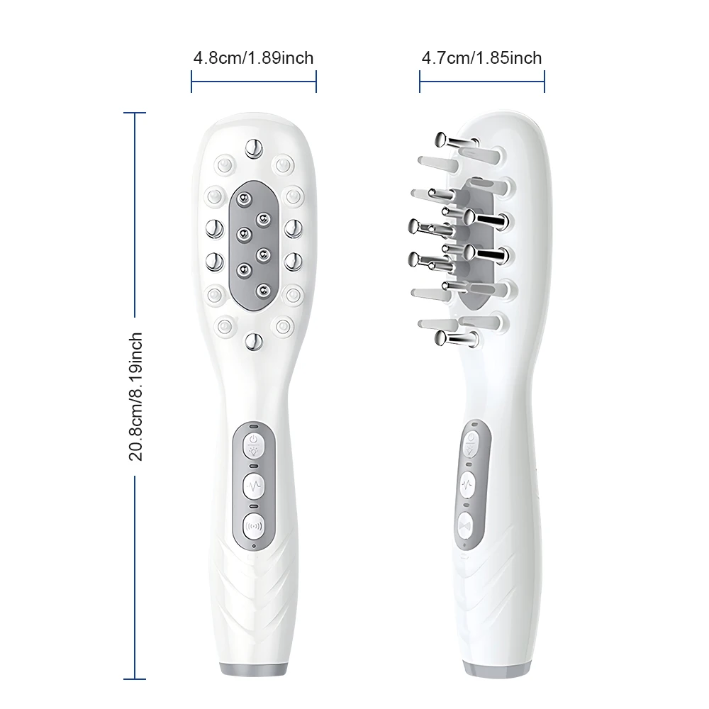 Hair Growth Comb Anti-Hair Loss Medicinal Scalp Massage Comb LED Colored Light Radio Frequency Hot Compress Scalp Care