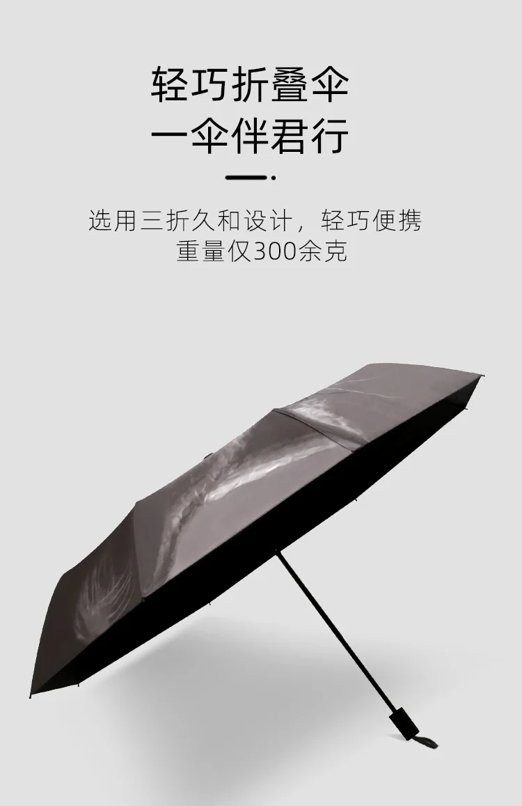 Description Picture 5 of itemBlack Cat Umbrella Men Fashion Creative Automatic Umbrella 3 Folding Sun Umbrella UV Protection Sombrinha