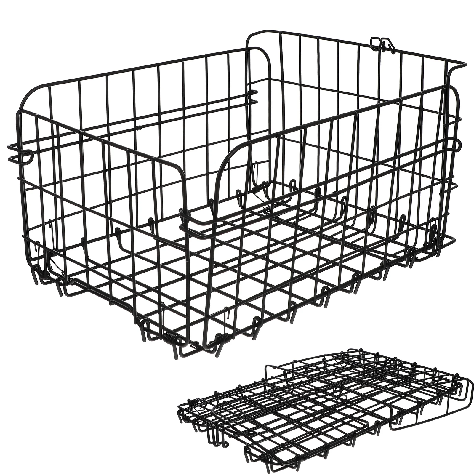 

Foldable Electric Scooter Bicycle Rear Basket Storage Gadget Holder Bike Shelf Black Supply Student