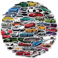 10/30/50/100PCS Cartoon JDM Racing Car Favorites Graffiti Stickers DIY Kids Classic Toy Travel Luggage Guitar Waterproof Decals 2