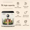 5L Voice control Visible Air fryers Home multifunctional intelligent chip machine Full-automatic electric Airfryers fryer 4