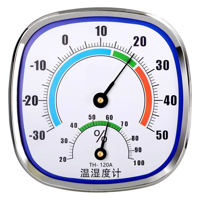 Hygrometer Thermometer Outdoor Temperature -30 - 50℃ 120x120x23mm 20 - 99%RH ABS Gauge Glass Lens No Battery Required Hygrometer Thermometer Outdoor Temperature -30 - 50℃ 120x120x23mm 20 - 99%RH ABS Gauge Glass Lens No Battery Required